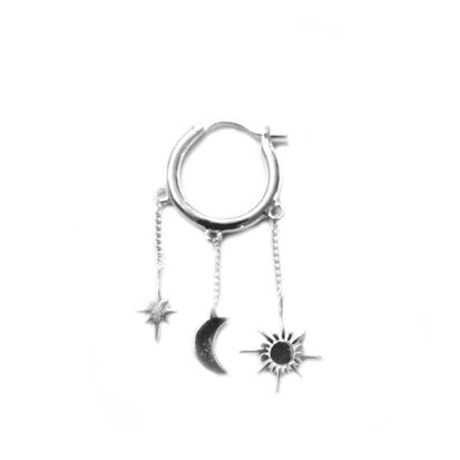 Celeste earrings ✰☼☽ universe chain earrings silver