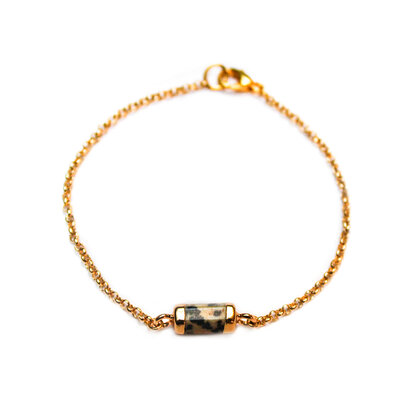 Melia bracelet ♡ hexagon bar leopard gold