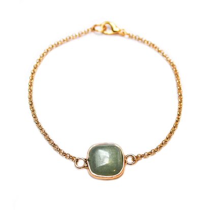 Isabella bracelet ■ square green gold