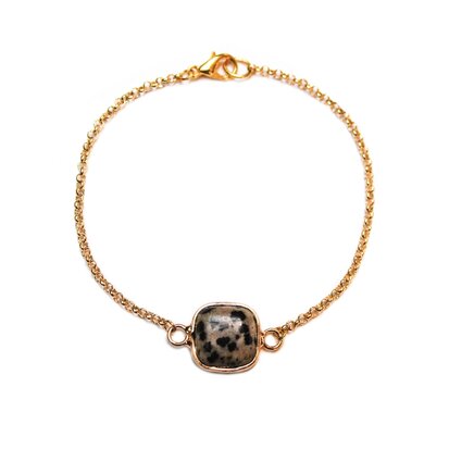 Isabella bracelet ■ square leopard gold