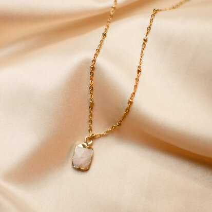 Laura necklace ♡ natural stone marble gold