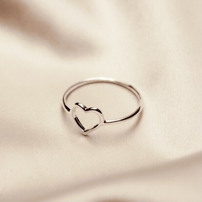 Rosetta ring ♡ fine heart silver