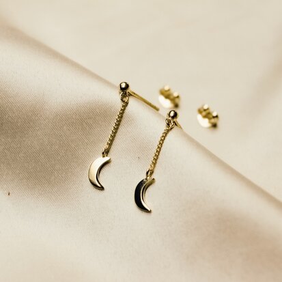 Moonchild chain studs ☽ gold