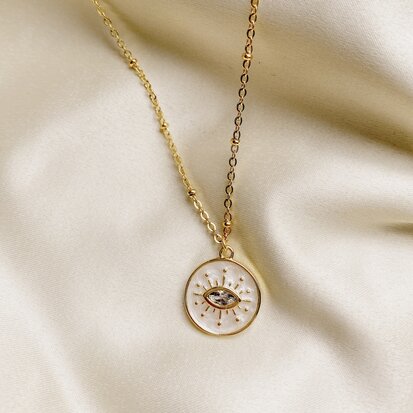 Ain necklace ✩ eye pendant white gold