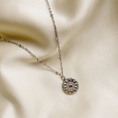Aeliana necklace ☀ sun pendant silver