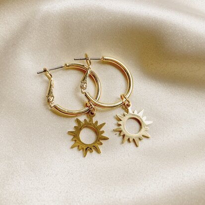 Halo earrings ☀ sun gold
