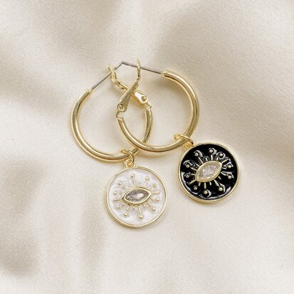 Ain earrings ✩ eyes gold