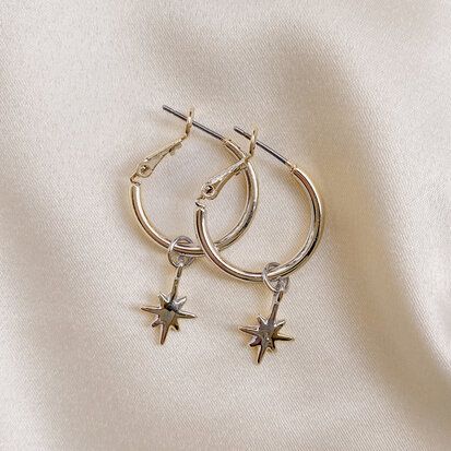 Stella earrings ☆ star silver