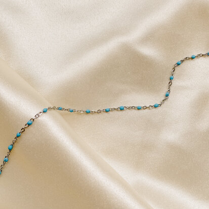 Ivy necklace ♥ turquoise beads silver