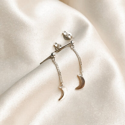 Moonchild chain studs ☽ silver