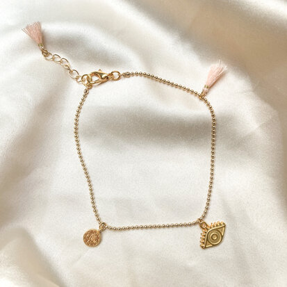 Maeve anklet ♥ pink gold