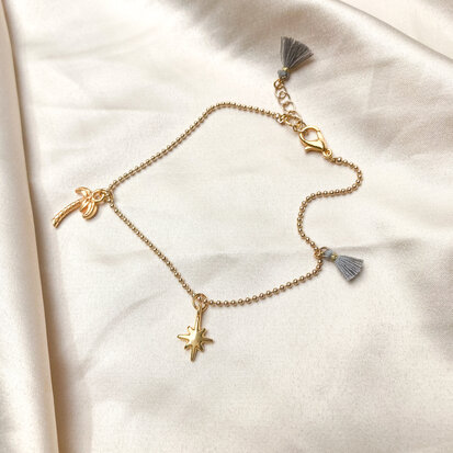 Maeve anklet ♥ grey gold