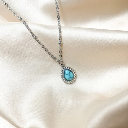 Imogen necklace ♡ turquoise silver