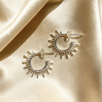 Alina studs ☼ shining sun studs silver