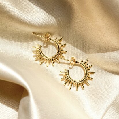 Alina studs ☼ shining sun studs gold