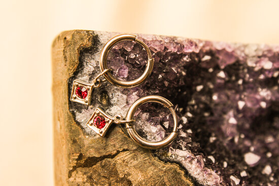Ruby Skies Hoops