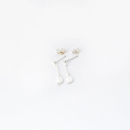 Moonchild chain studs ☽ silver