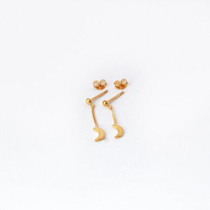 Moonchild chain studs ☽ gold
