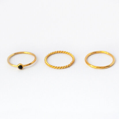 Lucy ring set ♥ onyx gold