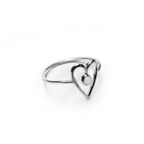 Venus ring ♡ heart moonstone silver