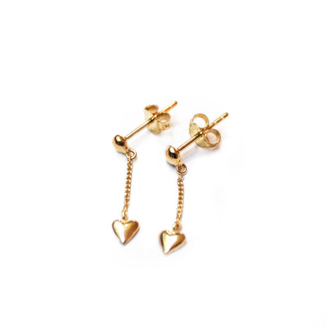 Aimée chain studs ♥ heart gold