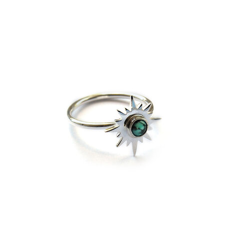 Aurora ring ☼ sun turkoois silver