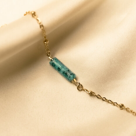 Ela bracelet ♡ natural stone turquoise gold