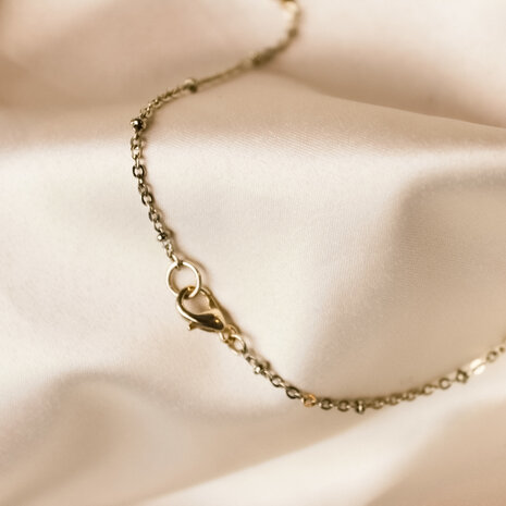 May necklace ♡ fuchsia stone gold