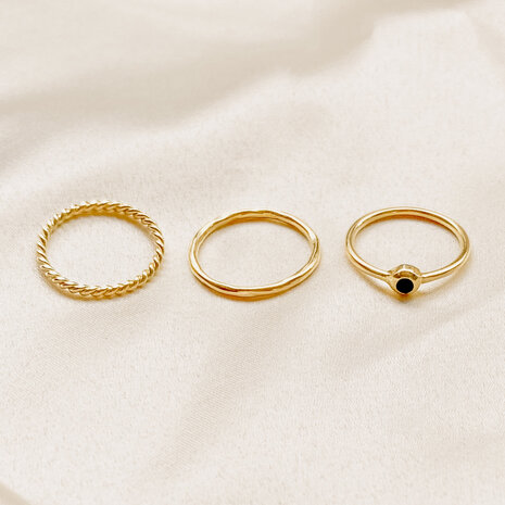 Lucy ring set ♥ onyx gold