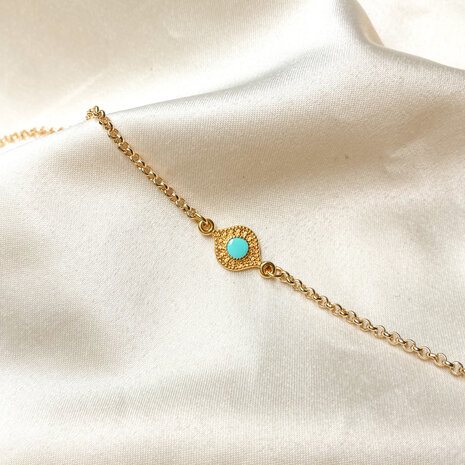 Fabienne bracelet ♡ turquoise gold