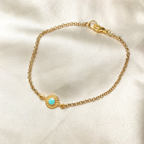 Fabienne bracelet ♡ turquoise gold