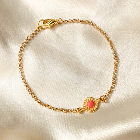Fabienne bracelet ♡ coral gold