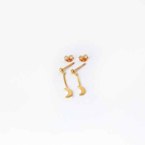 Moonchild chain studs ☽ gold