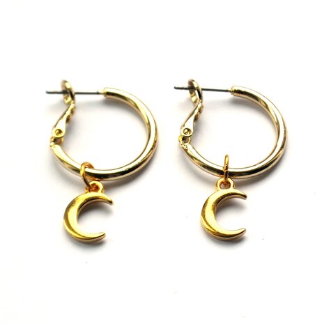 Neoma earrings ☽ moon gold