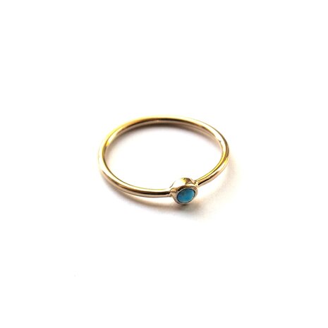 Lana ring ♡ turkoois gold