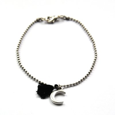 Moon tassel zwart