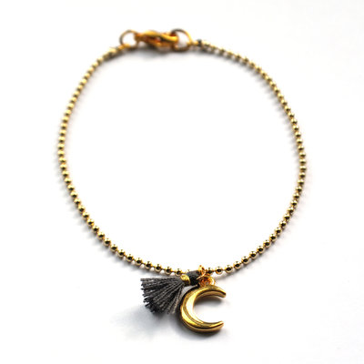 Moon tassel grijs
