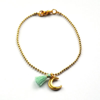 Moon tassel mintgroen