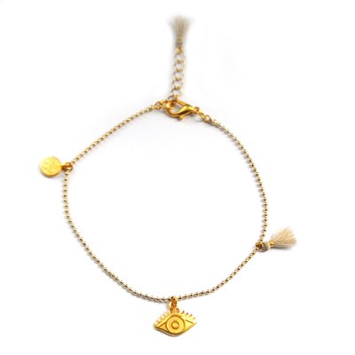 Enkelbandje goud beige