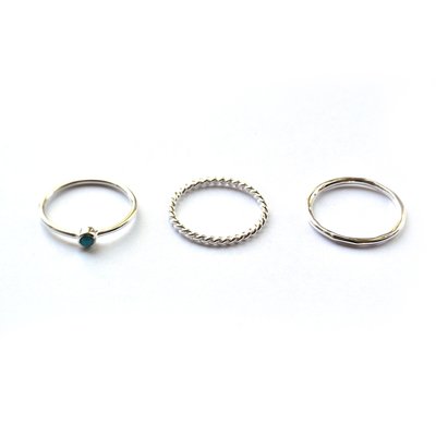 Ring set turkoois