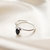 Neptune ring ♆ droplet onyx silver