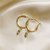 Violet earrings ♡ natural stone mahogany gold