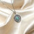 Ida necklace ♡ light green silver 