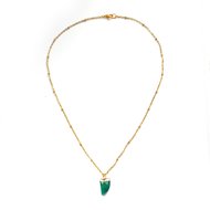 June necklace ♥ emerald stone gold