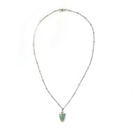 June necklace ♥ ocean green stone silver