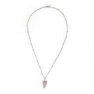 June necklace ♥ pink stone silver