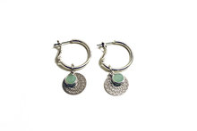 Ava earrings ♥ mandala green silver
