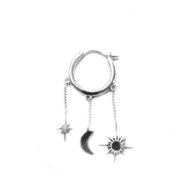 Celeste earrings ✰☼☽ universe chain earrings silver