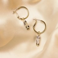 Gemma earrings ♡ natural stone leopard gold