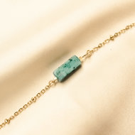 Gemma bracelet ♡ natural stone turquoise gold